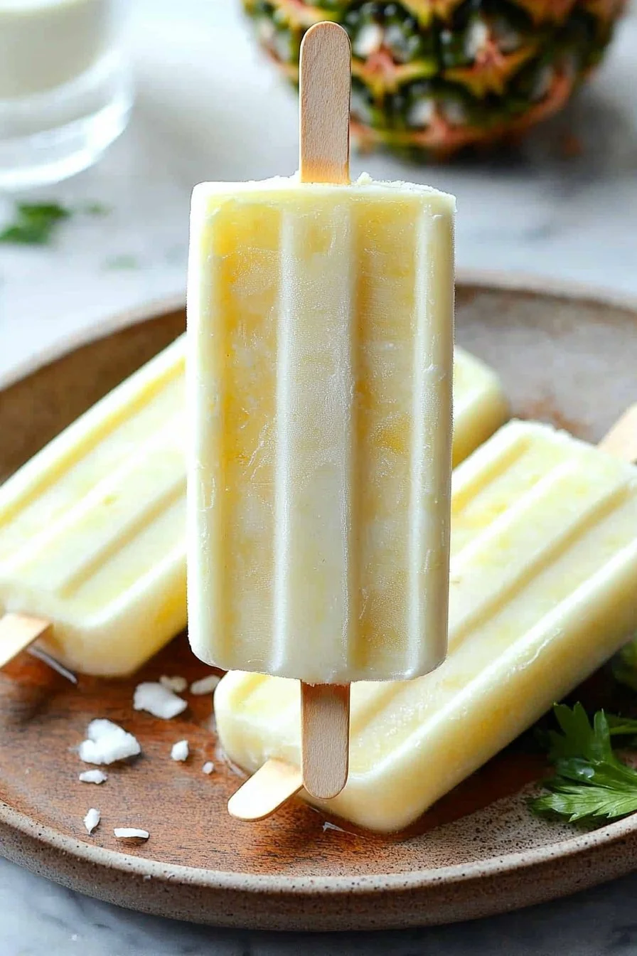 2-Ingredient Pineapple Popsicles