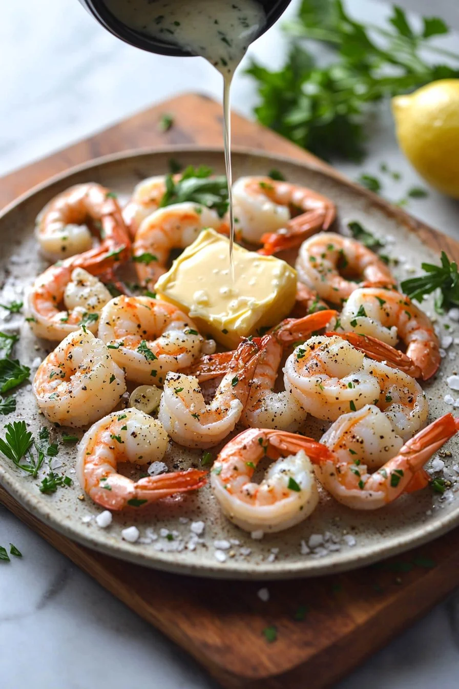 Air Fryer Shrimp Tails with Garlic Butter