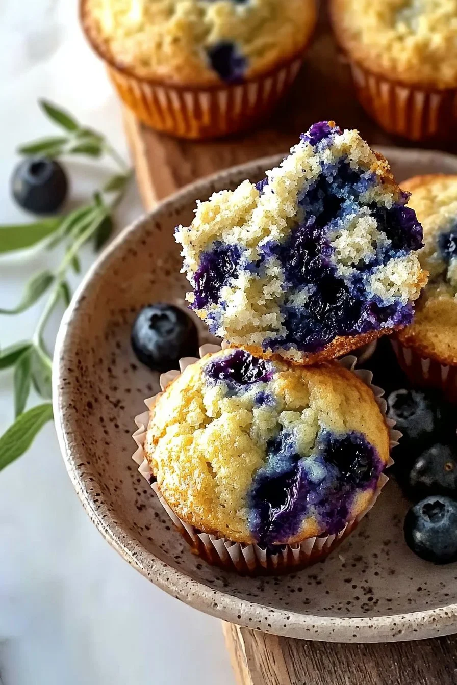 Bakery Style Blueberry Muffins