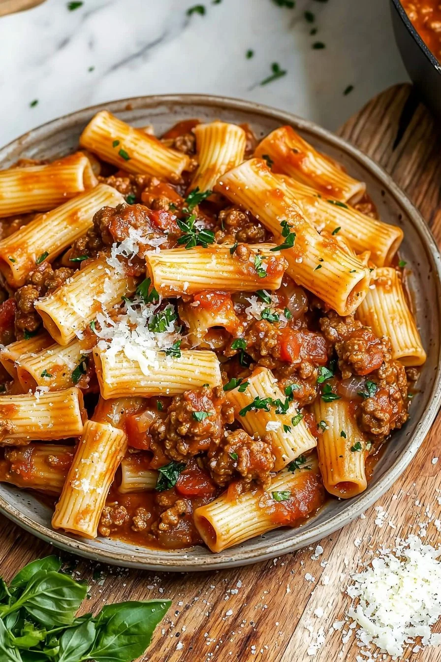Beef Pasta in Tomato Sauce
