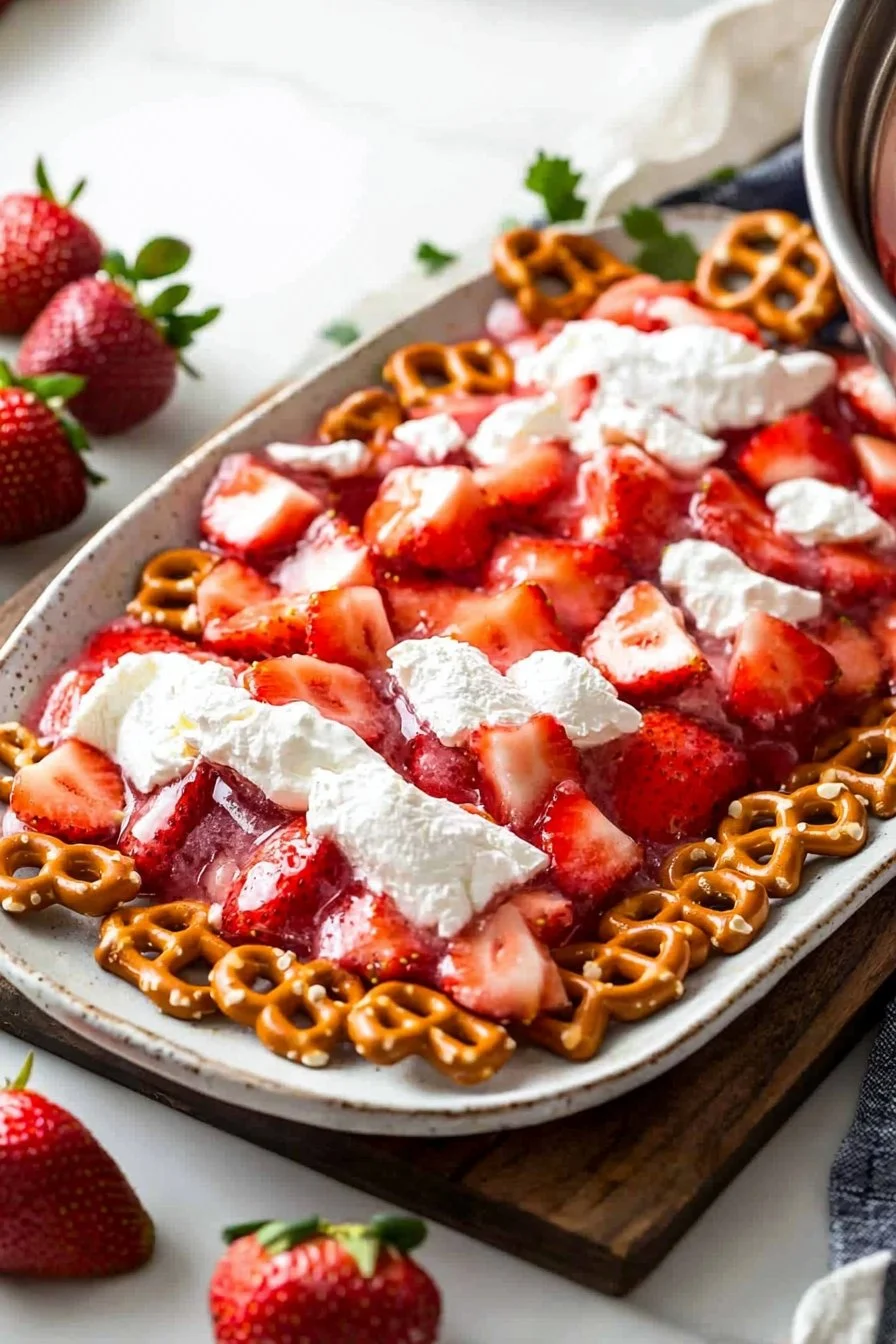 Best Strawberry Pretzel Jello Salad