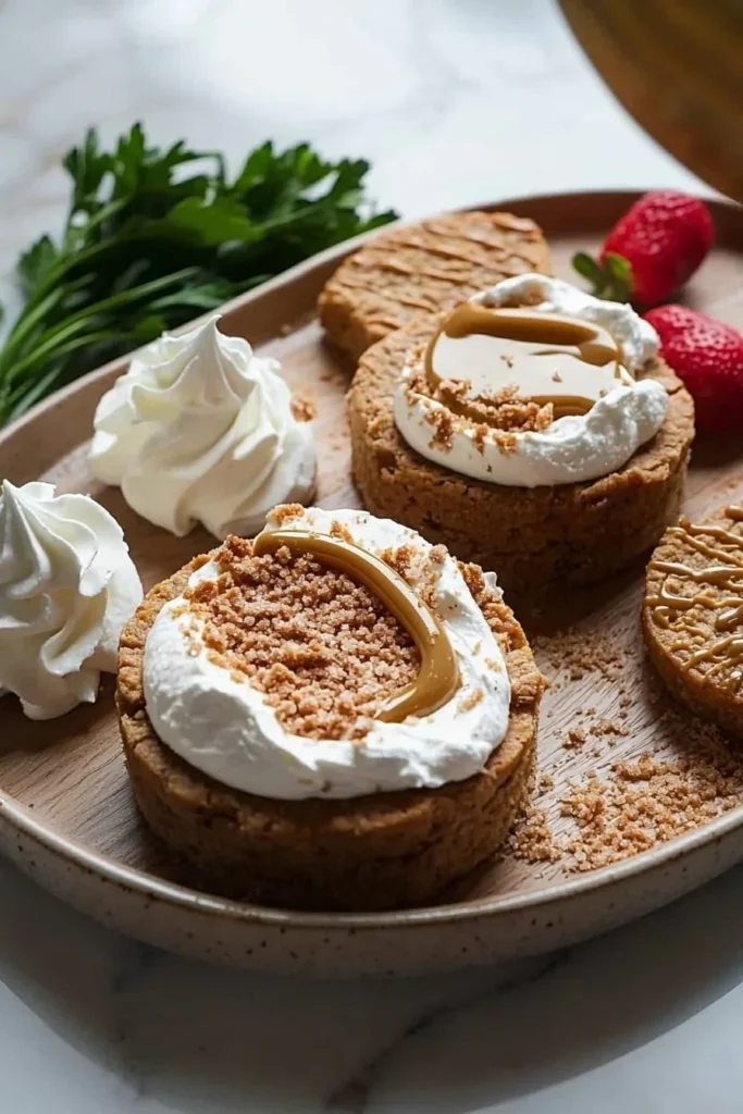 Delicious Biscoff desserts featuring creamy textures and delightful flavors.