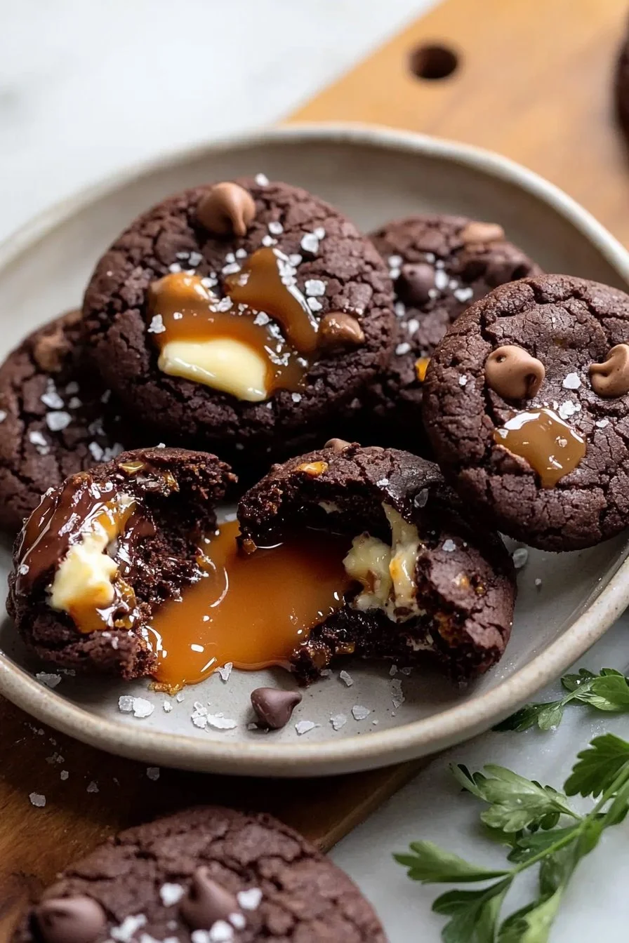 Chocolate Caramel Cookies