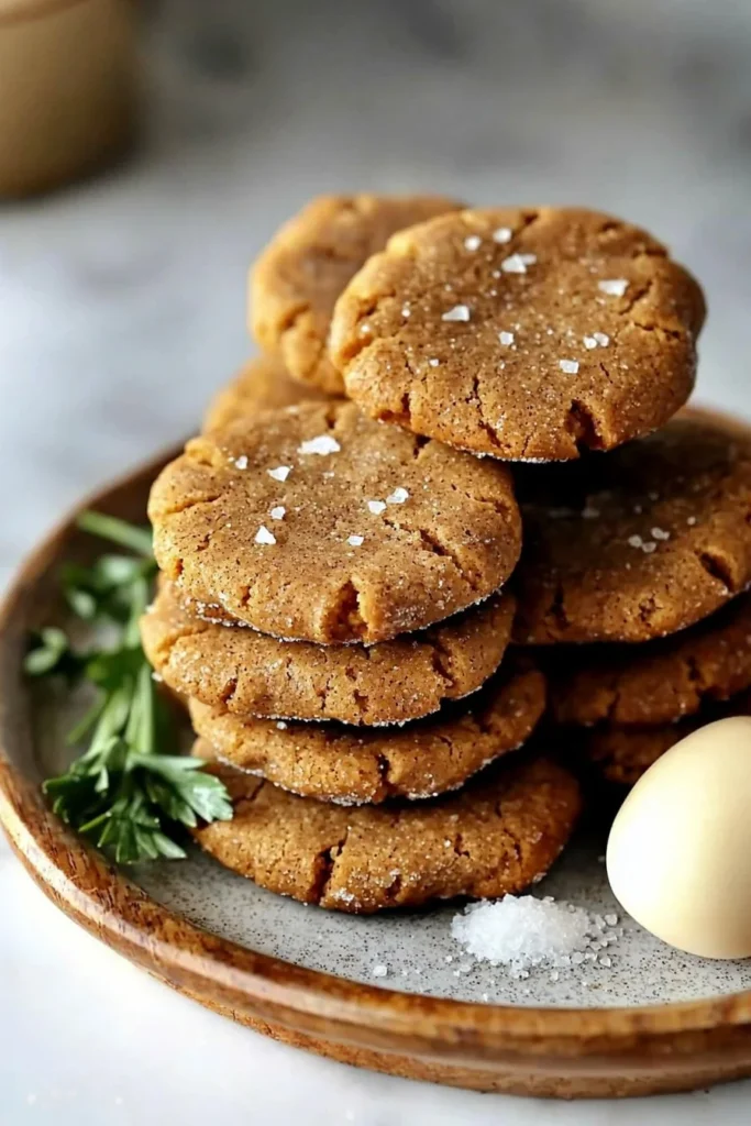 Freshly baked Cinnamon Snap Cookies arranged on a plate