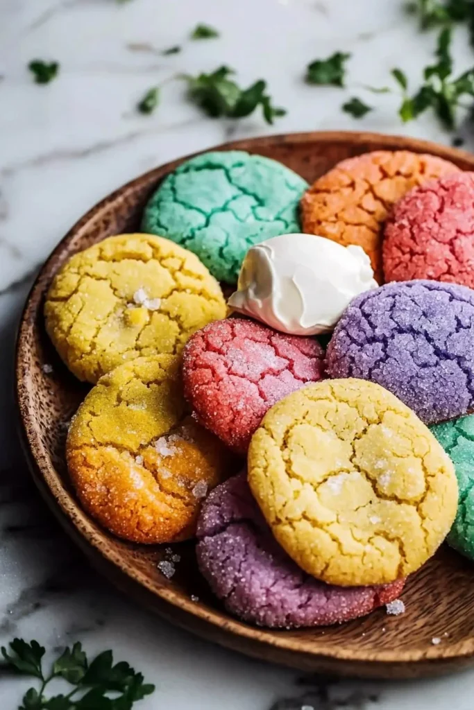 Colorful sugar cookies decorated for a festive celebration