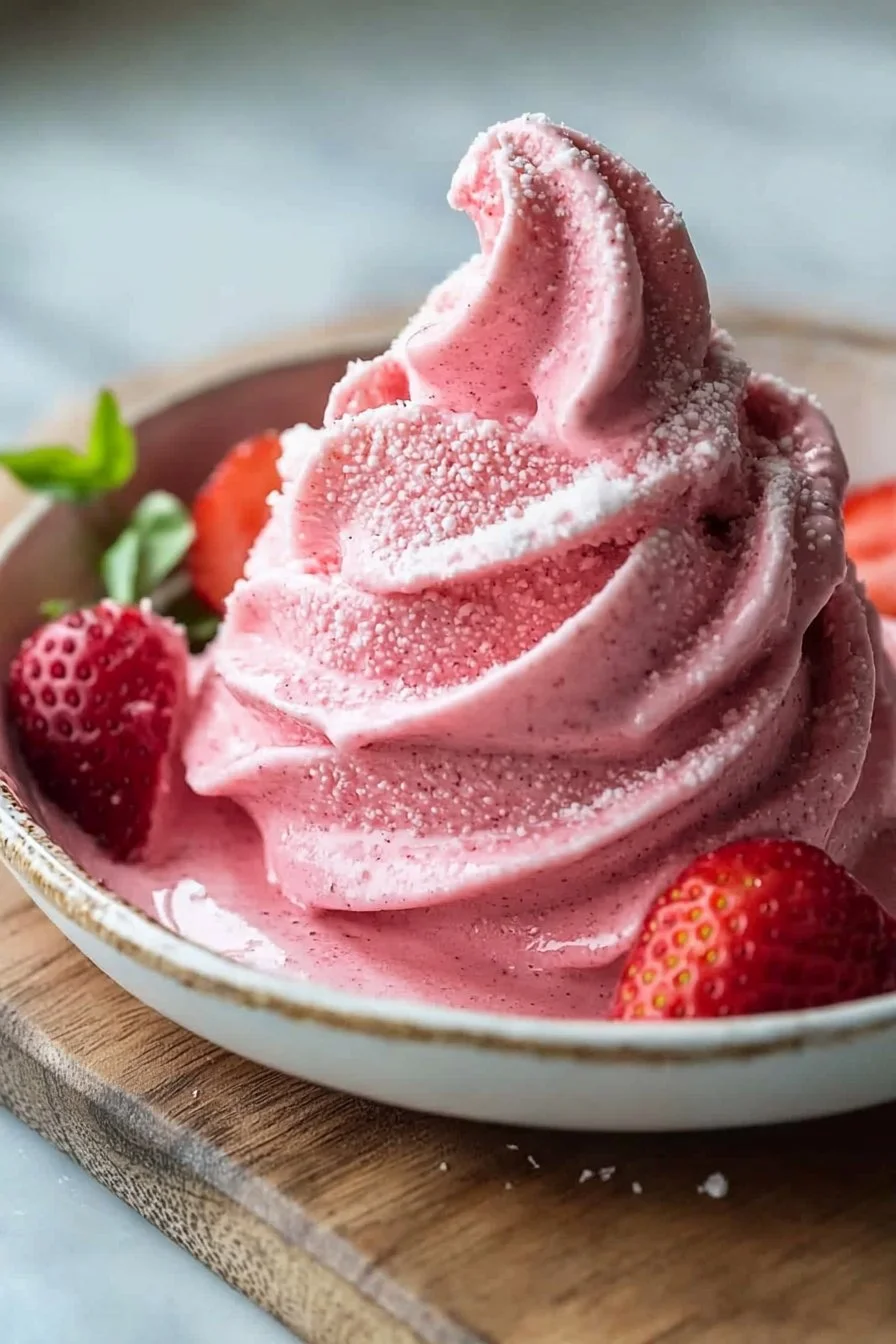 Creamy Homemade Strawberry Dole Whip