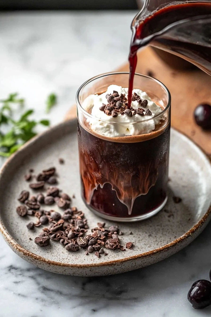 Dark Cherry Mocha Cold Brew with Cacao Nibs