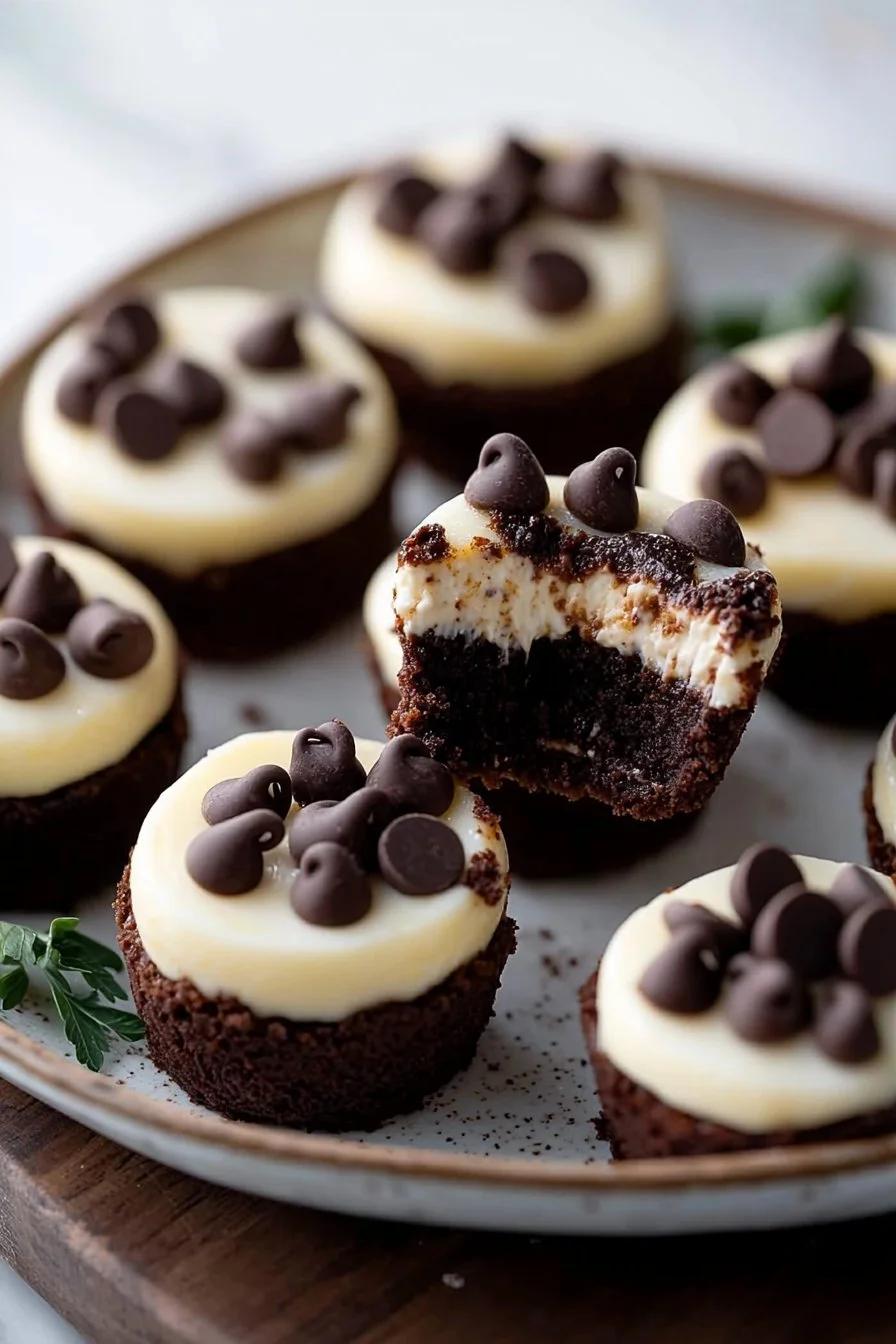 Decadent Brownie Bottom Cheesecake Bites