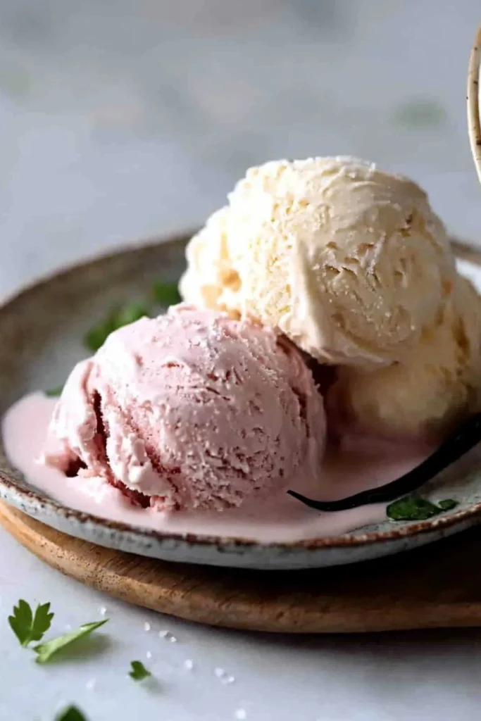 Easy 5-Minute Keto Ice Cream in a bowl with fresh berries.