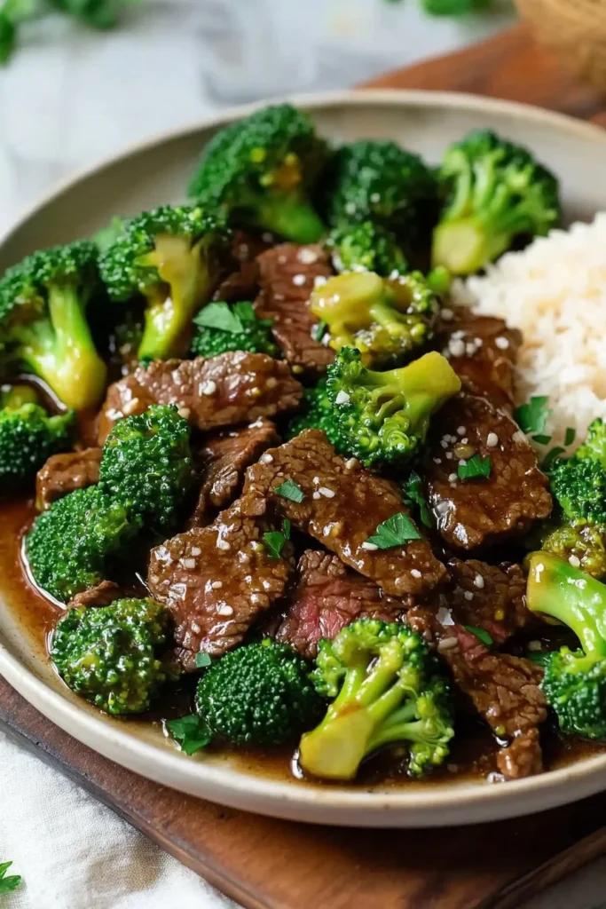 Delicious easy beef and broccoli stir-fry served in a bowl
