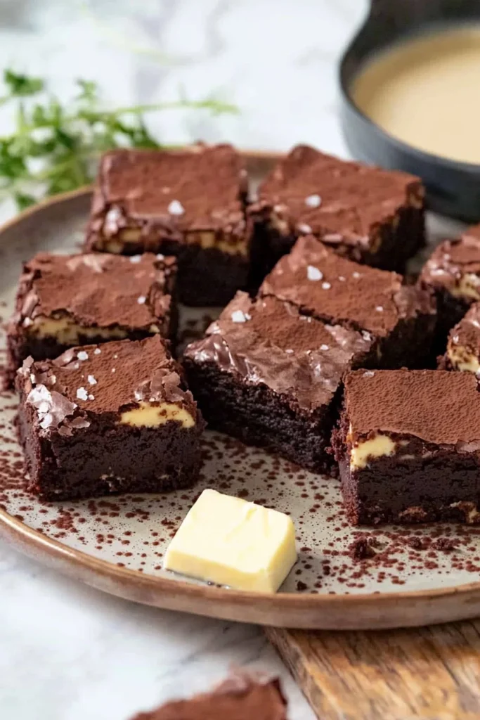 Delicious easy cream coffee brownies topped with a creamy coffee frosting