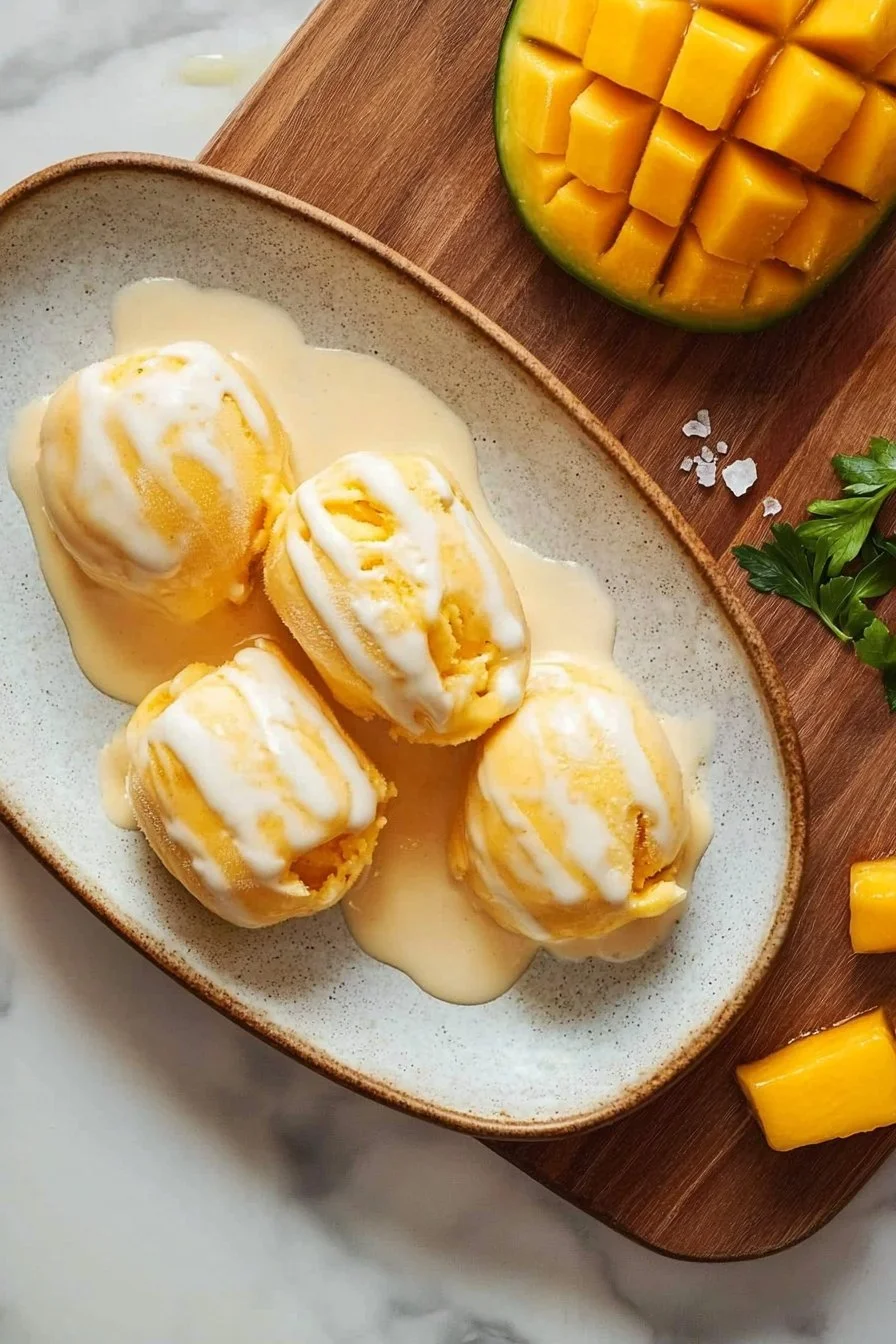 Easy Homemade Mango Ice Cream