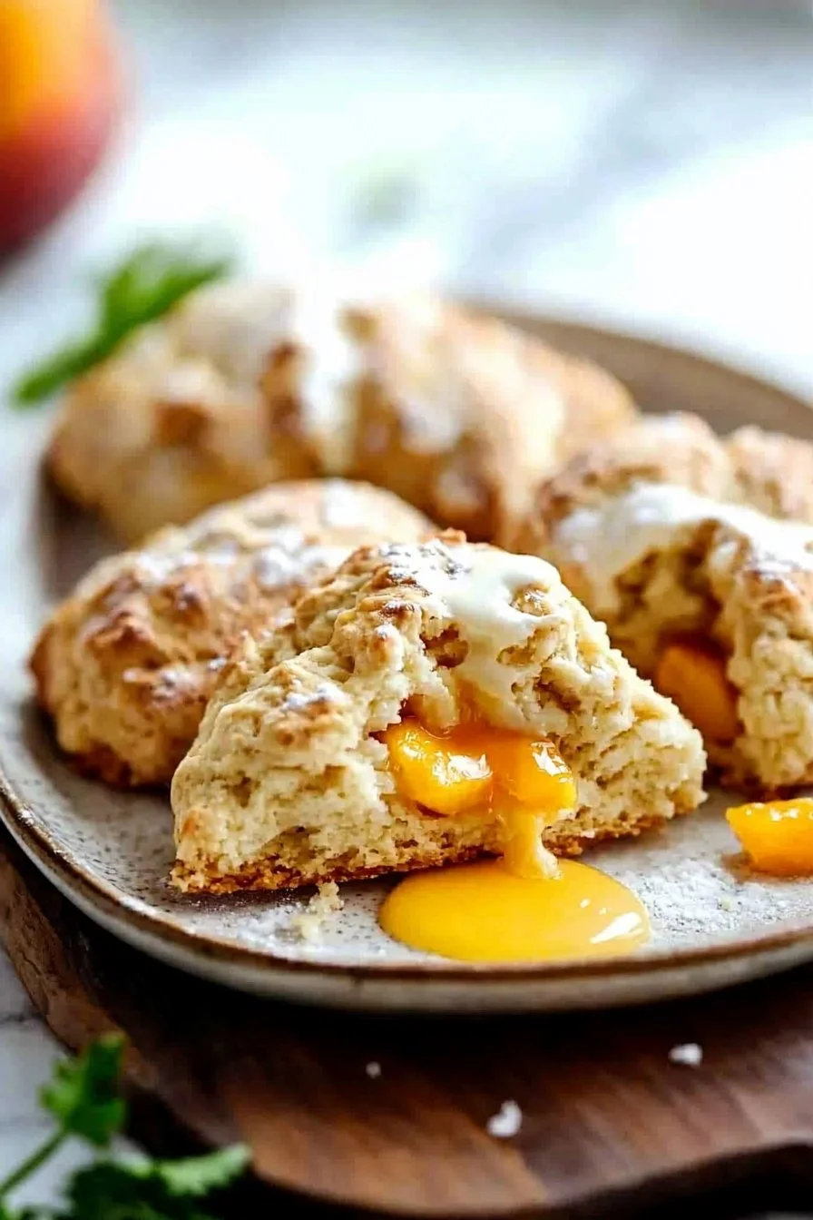 Easy Homemade Peach Scones