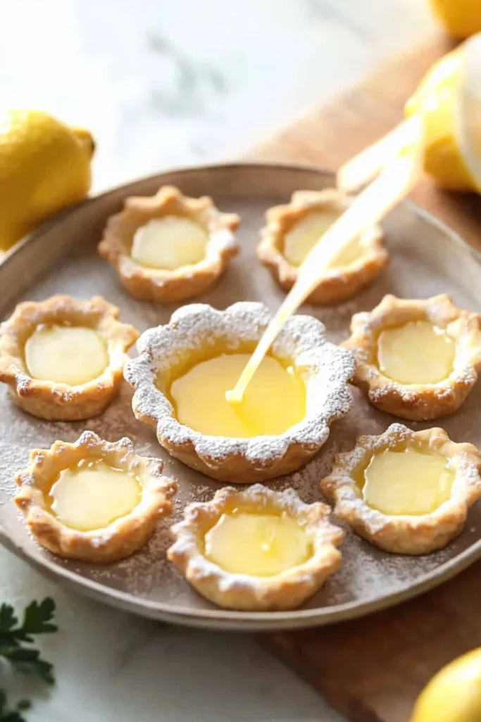 Delicious, easy lemon curd tartlets with a golden crust and bright filling