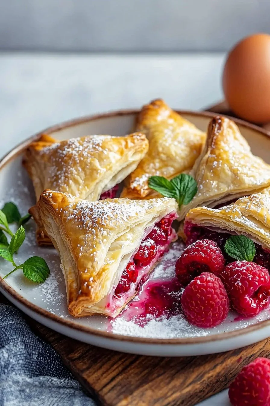 Easy Raspberry Danish with Puff Pastry