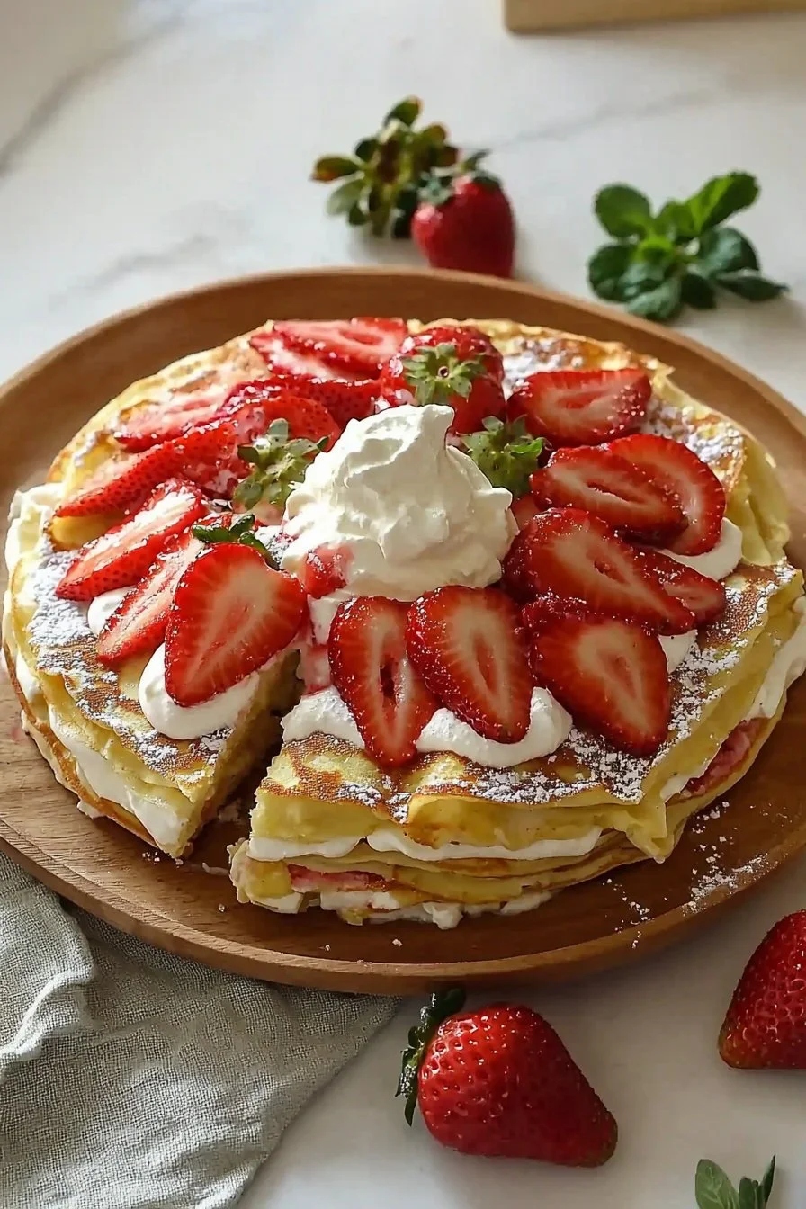 Easy Strawberry Crepe Cake