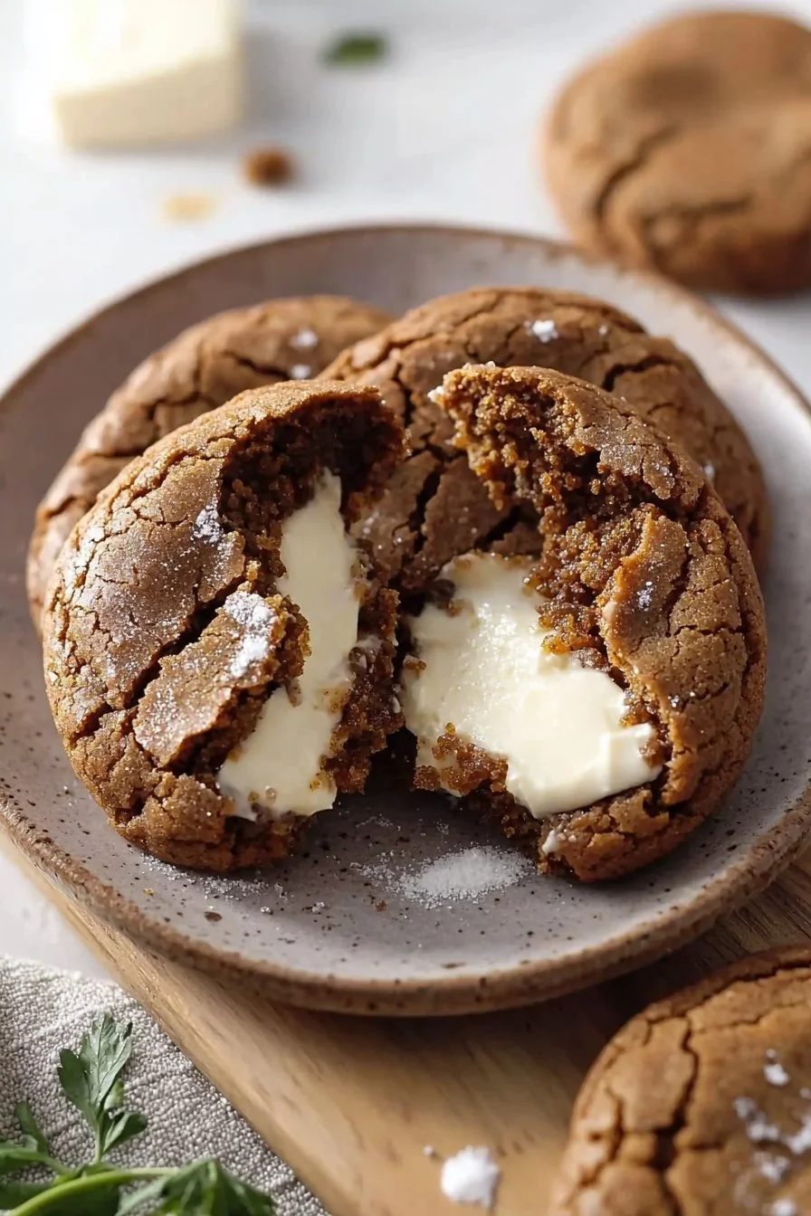 Gingerbread Cheesecake Cookies