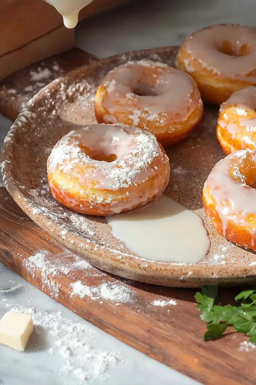 Glazed Donuts with Milk Bread Dough