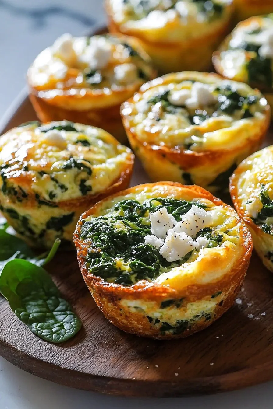 Healthy Egg Muffins with Spinach and Feta