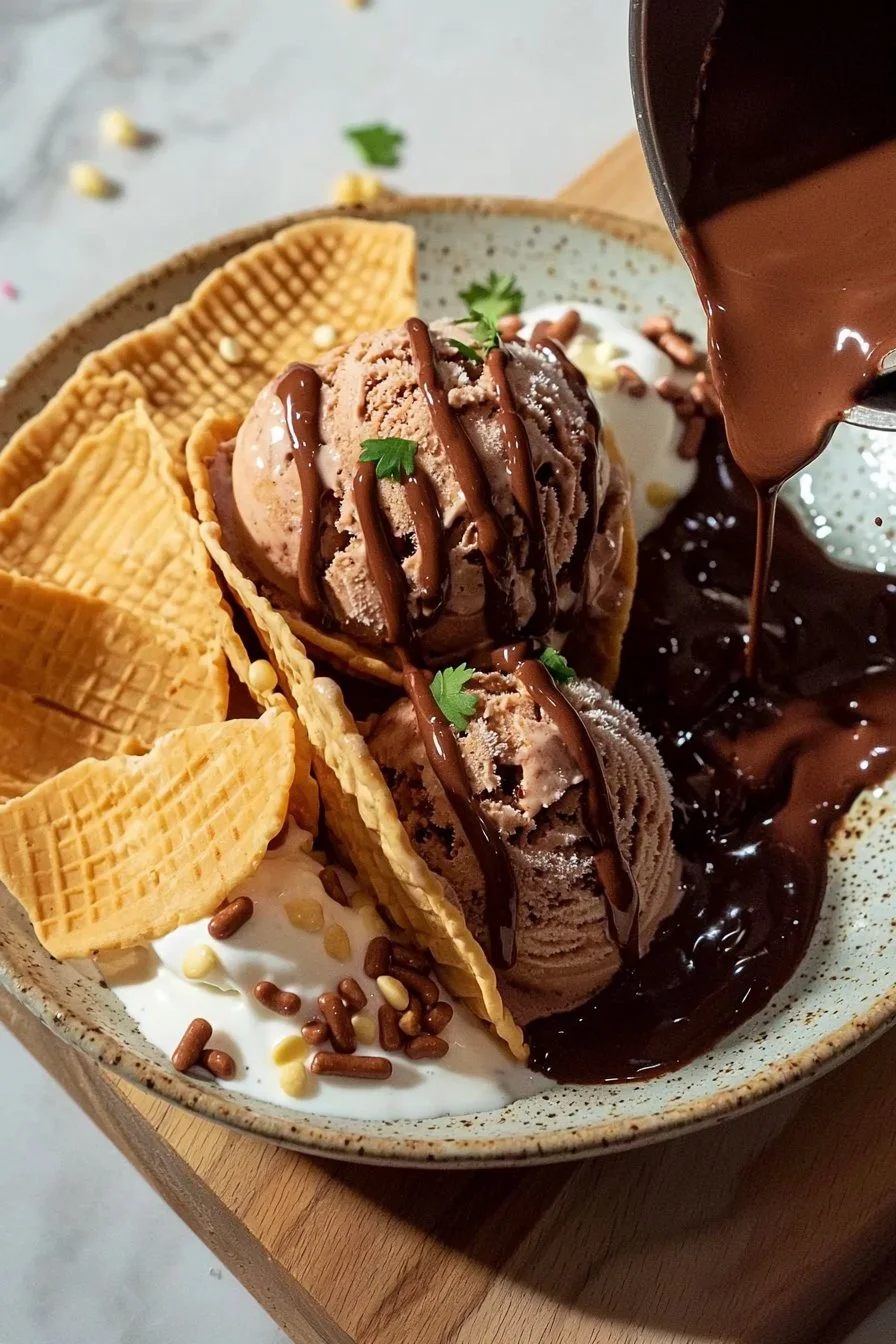 Homemade Chocolate Taco Ice Cream