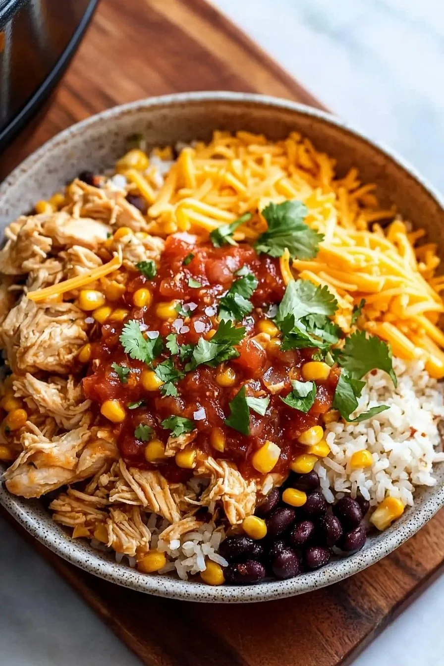 Instant Pot Weeknight Chicken and Rice Burrito Bowls