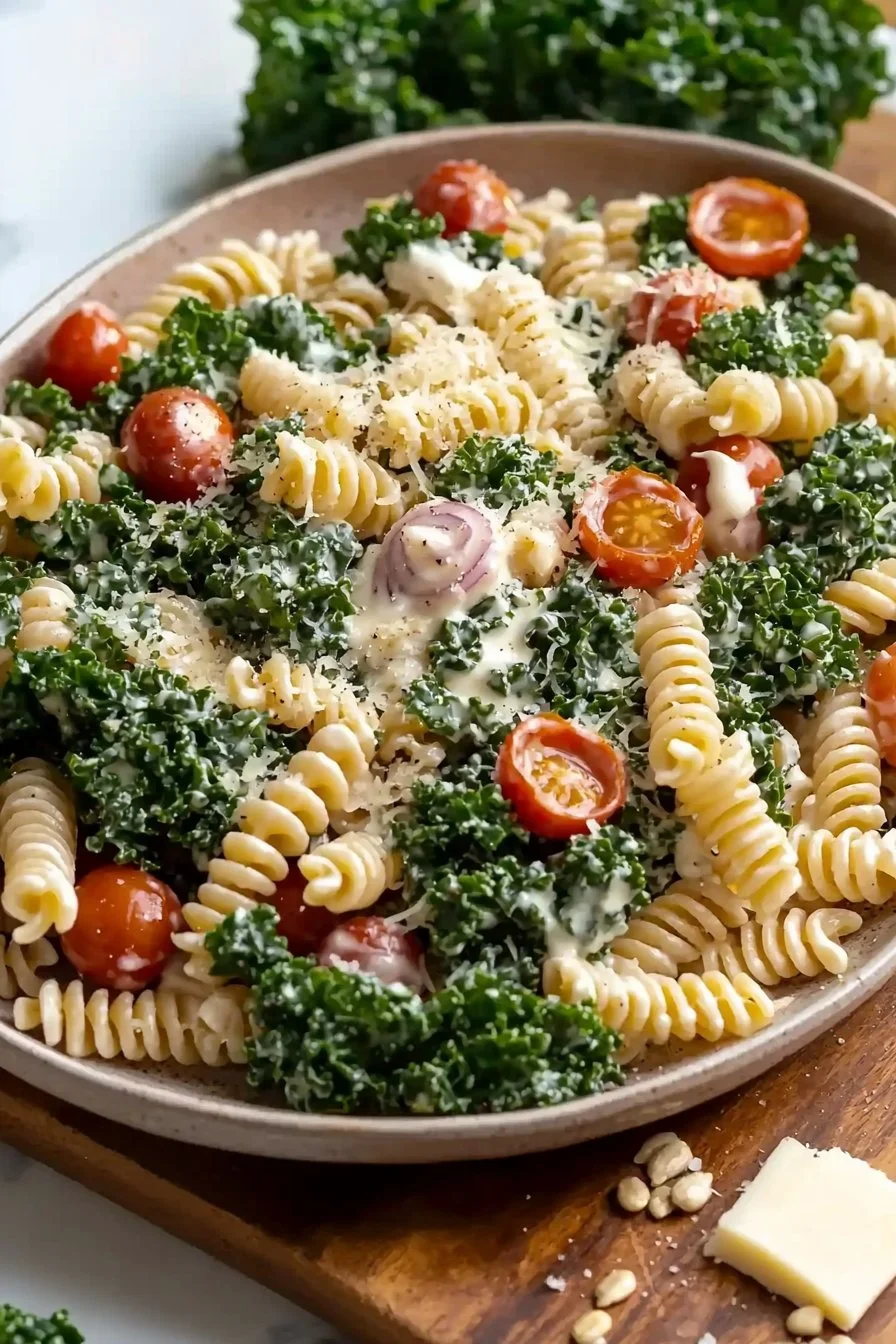 Kale Creamy Pasta Salad