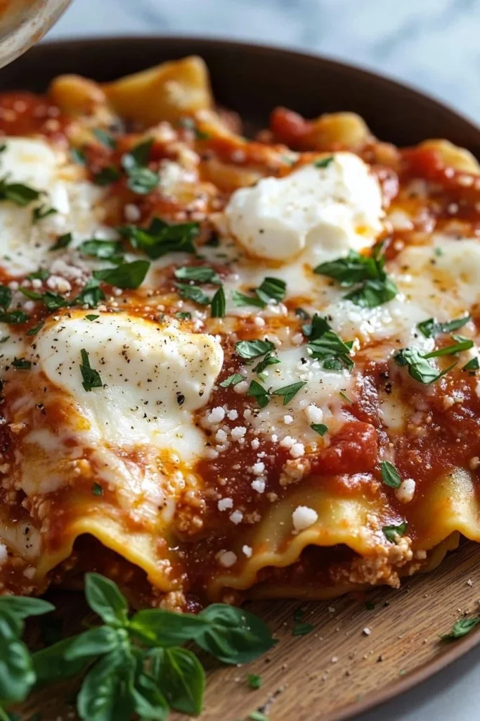 Lazy Lasagna dish served on a plate, showcasing layers of pasta and cheese