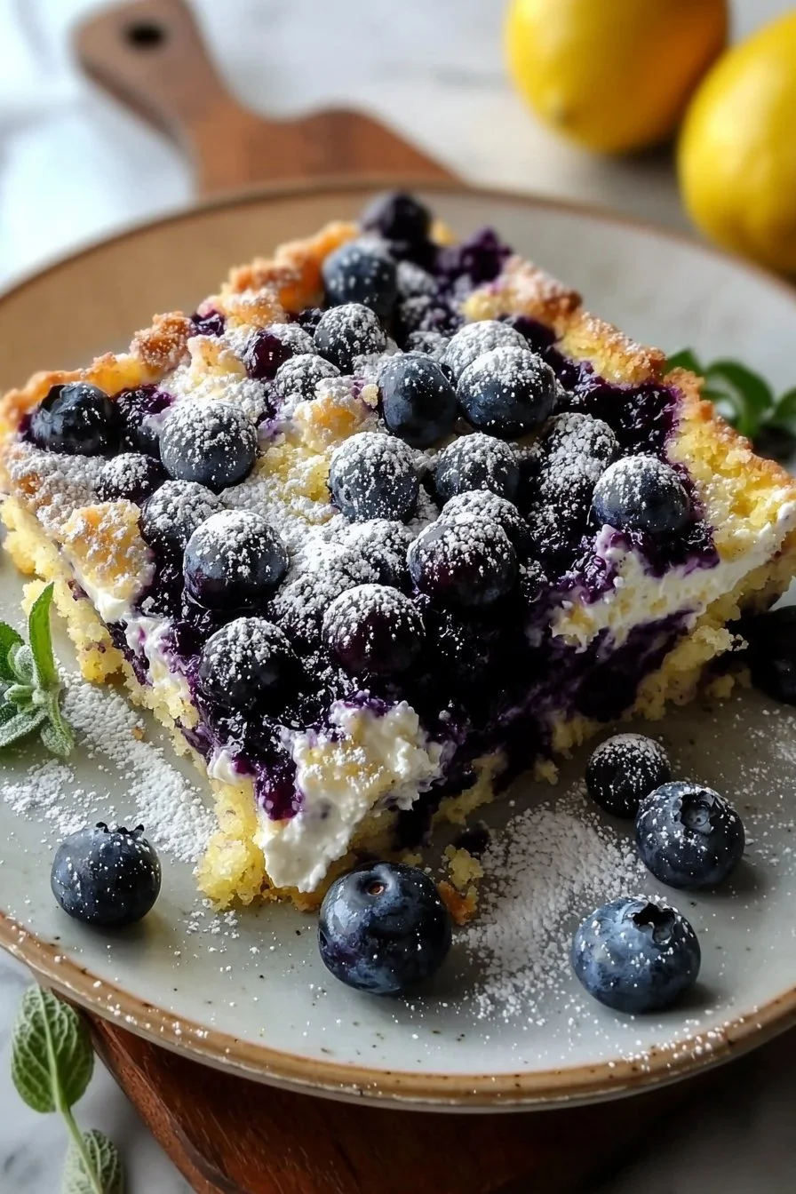 Lemon Blueberry Cheesecake Dump Cake