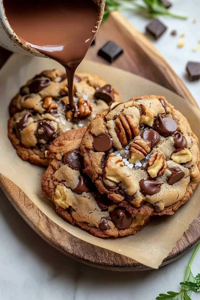 Delicious Levain chocolate walnut cookie with rich chocolate and walnuts
