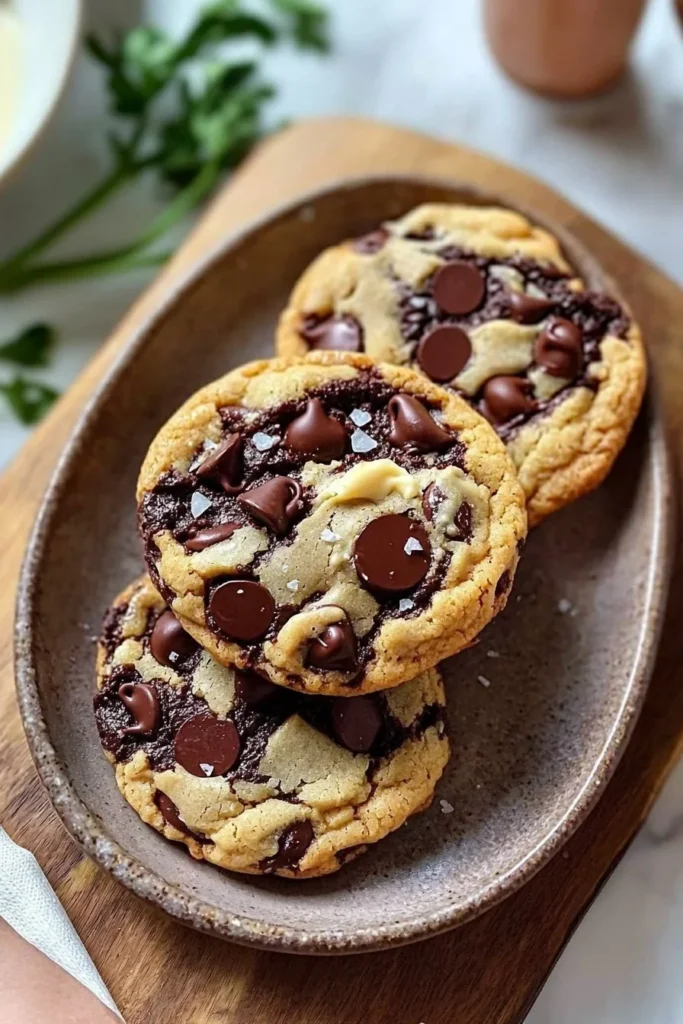 Two-chip chocolate chip cookies inspired by Levain Bakery, fresh and chewy.