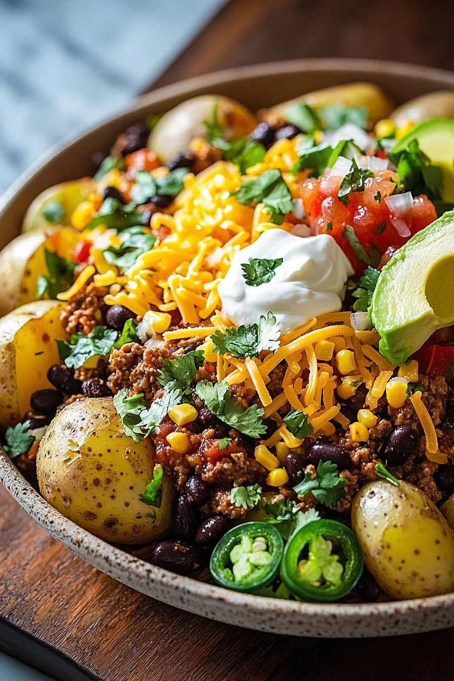 Loaded Potato Taco Bowl