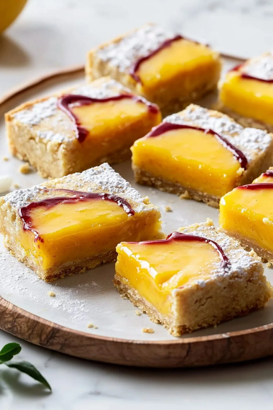 Mango Curd Dessert Bars with Shortbread Crust