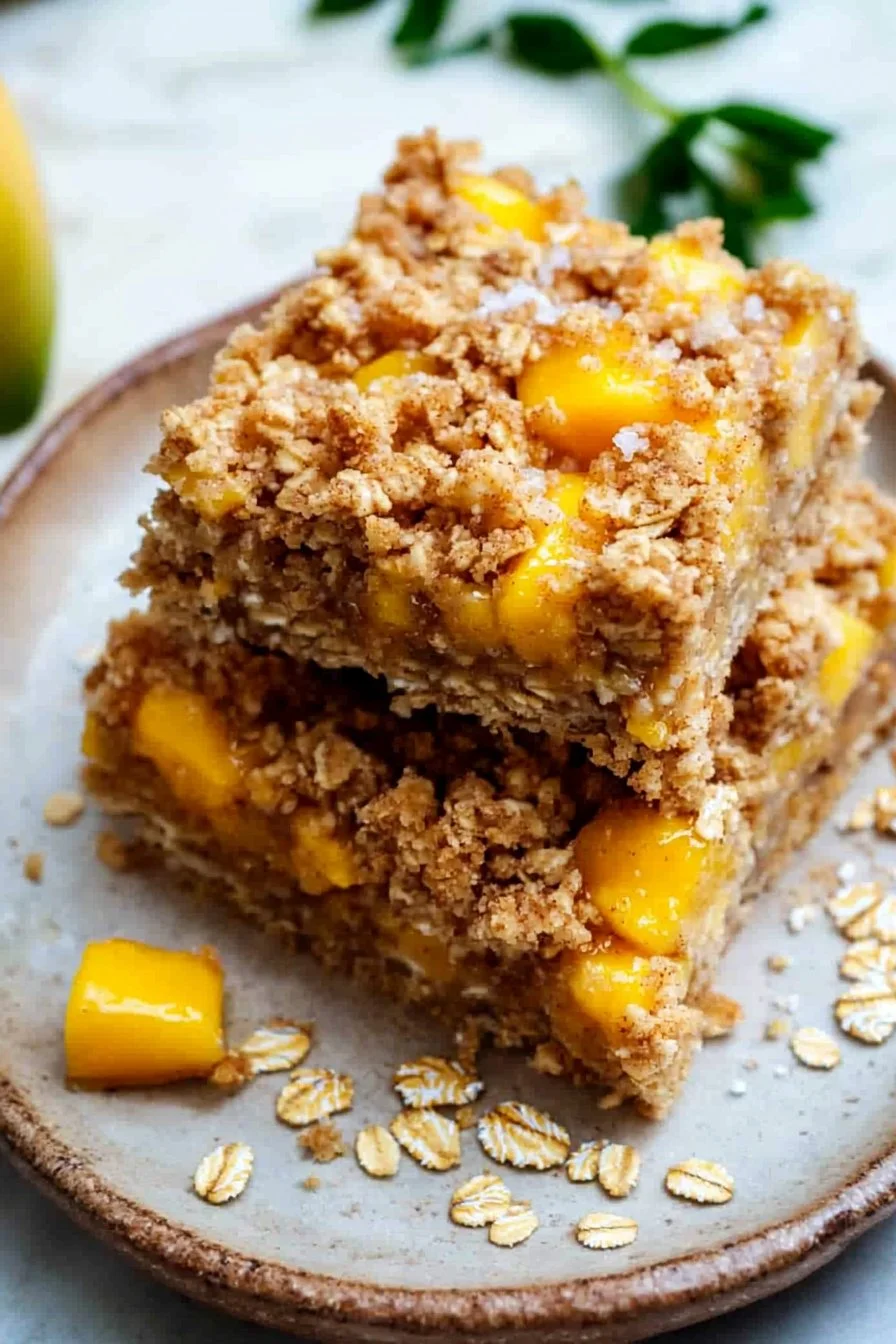 Mango Oatmeal Crumble Bars
