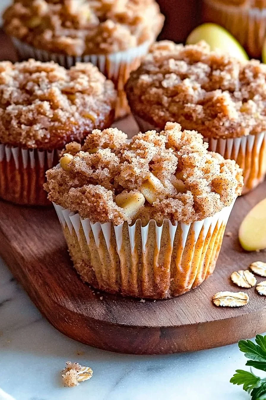 Moist Apple Cinnamon Crumb Muffins