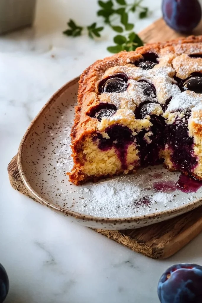 Delicious Plum Pound Cake with fresh plums and a moist texture.