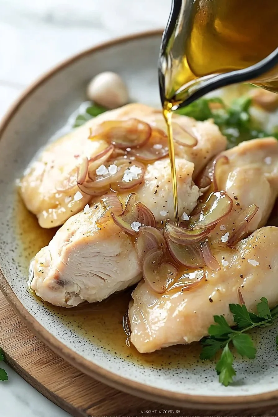 Poached Chicken with Shallot Oil Sauce