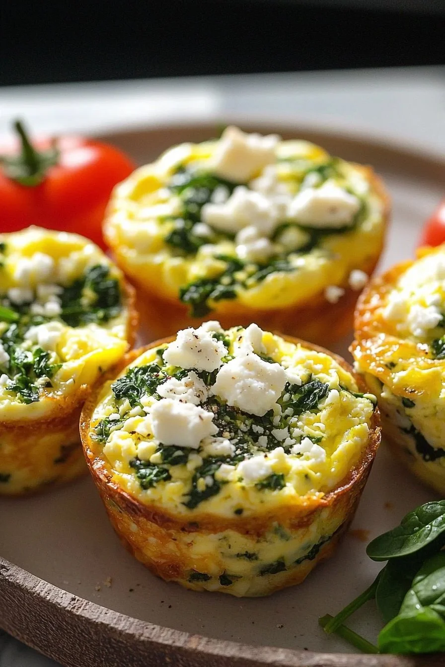 Quick and Healthy Egg Muffins with Spinach and Feta