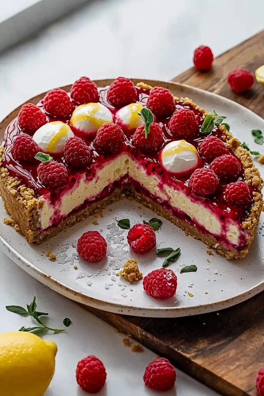 Raspberry Lemon Cheesecake