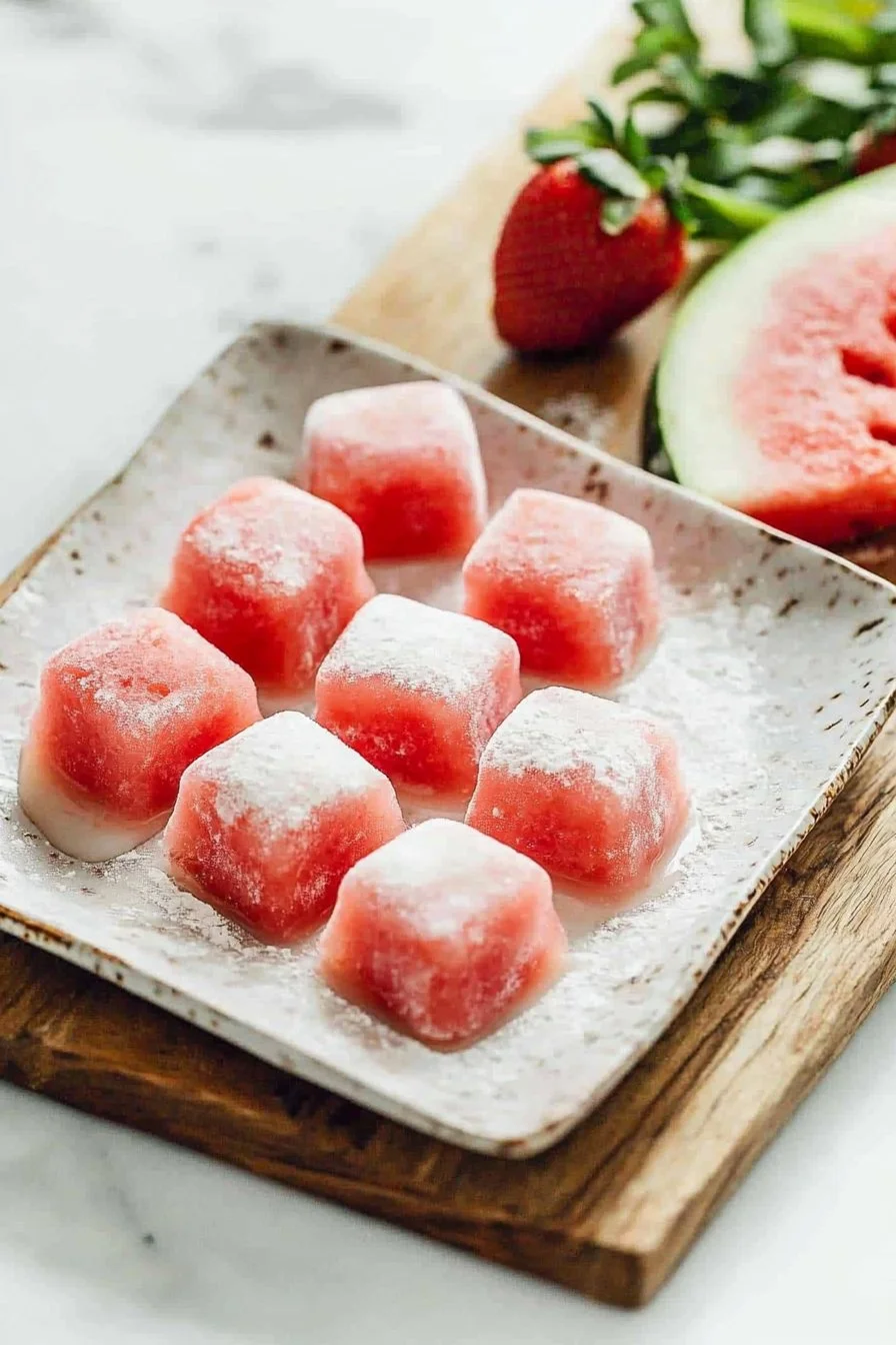Refreshing Watermelon Mochi