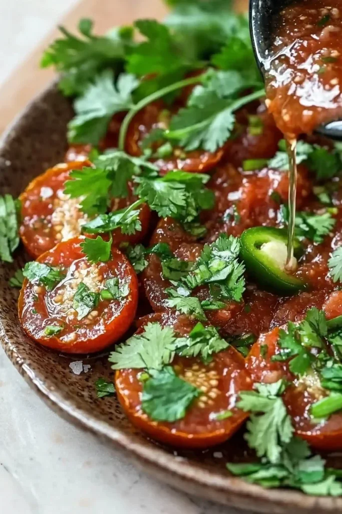 Bowls of fresh roasted tomato salsa with vibrant colors and ingredients