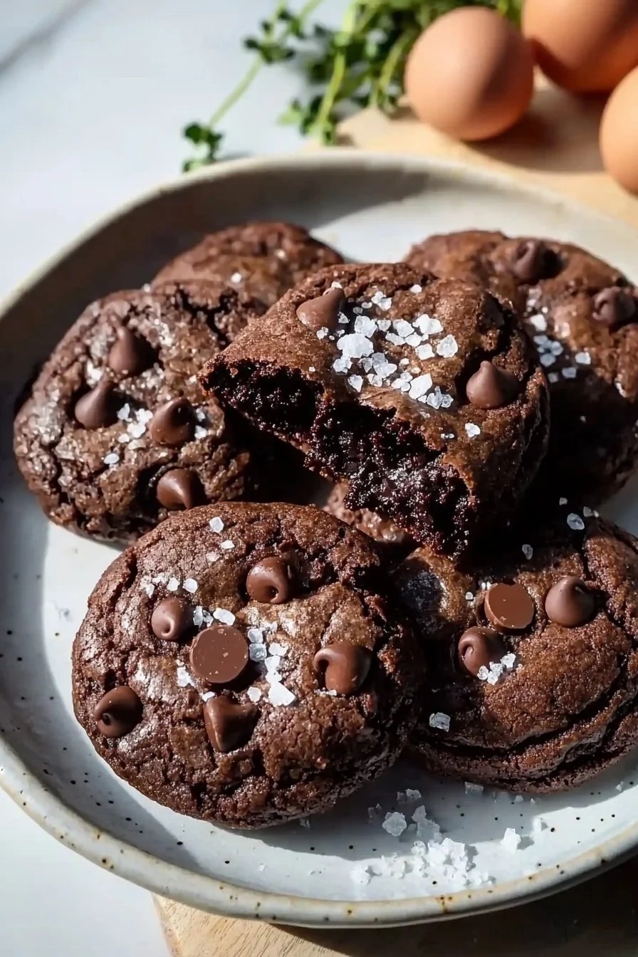 Salted Brownie Cookies