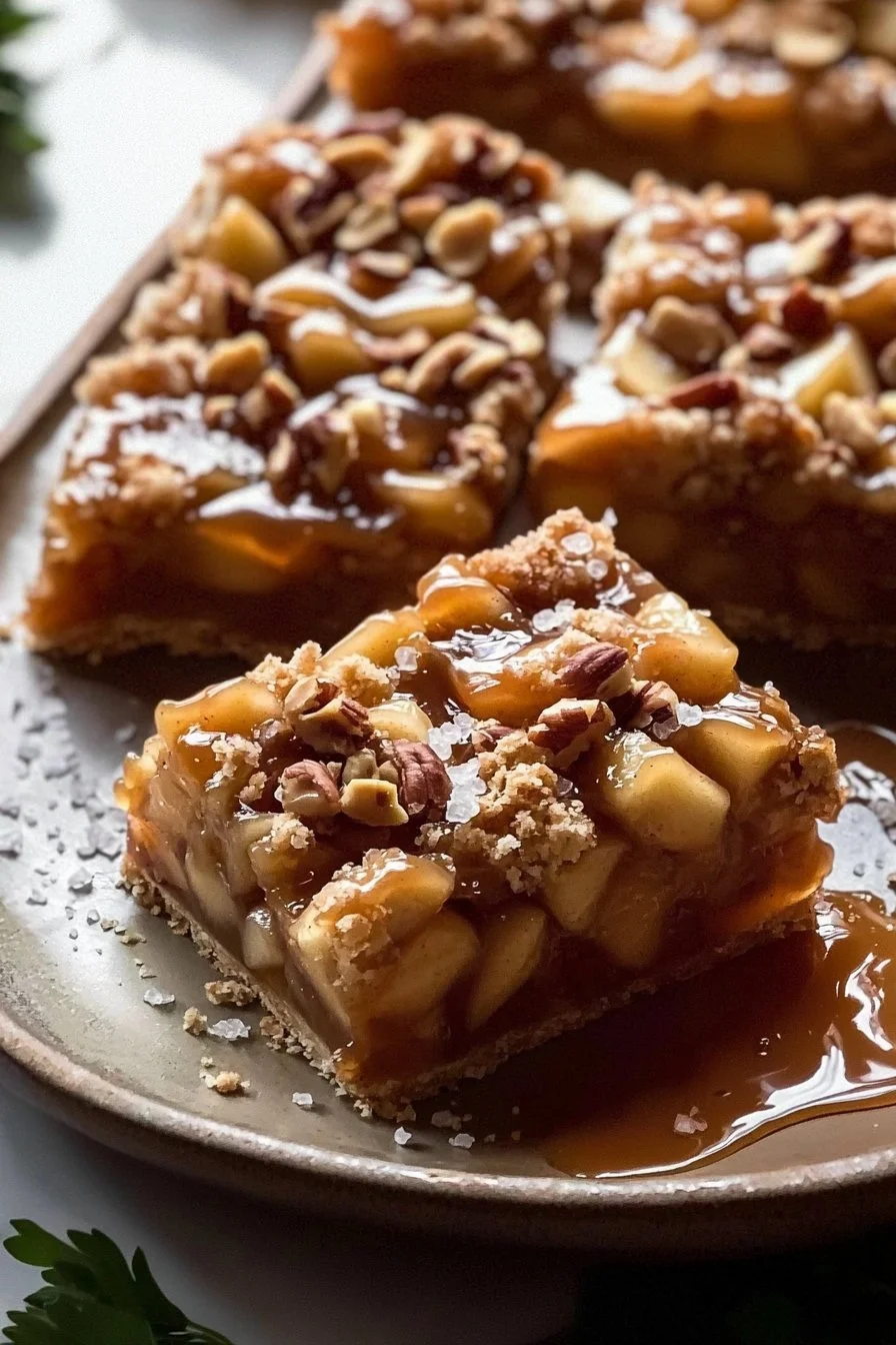 Salted Caramel Apple Pie Bars