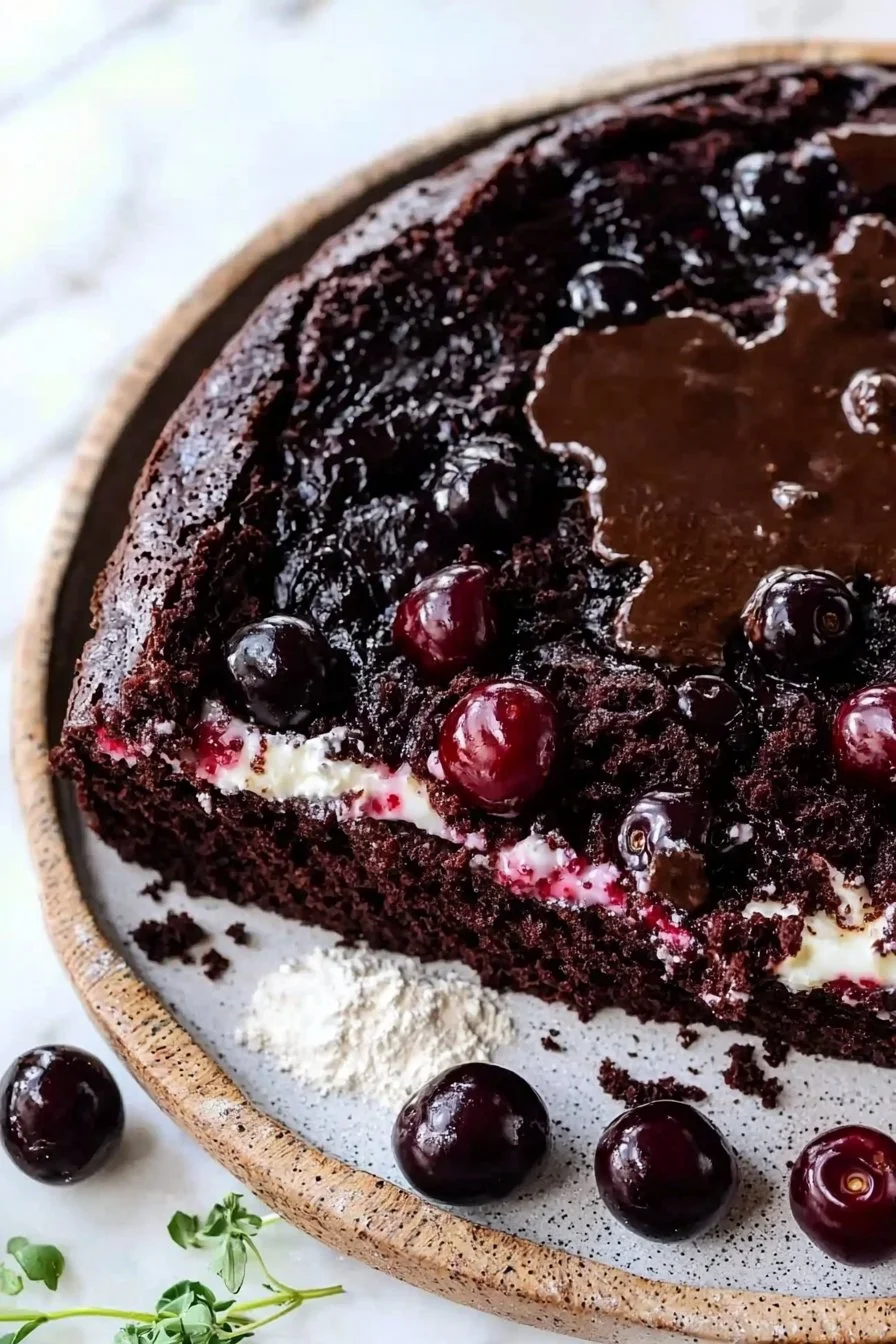Simple Chocolate Cherry Cake