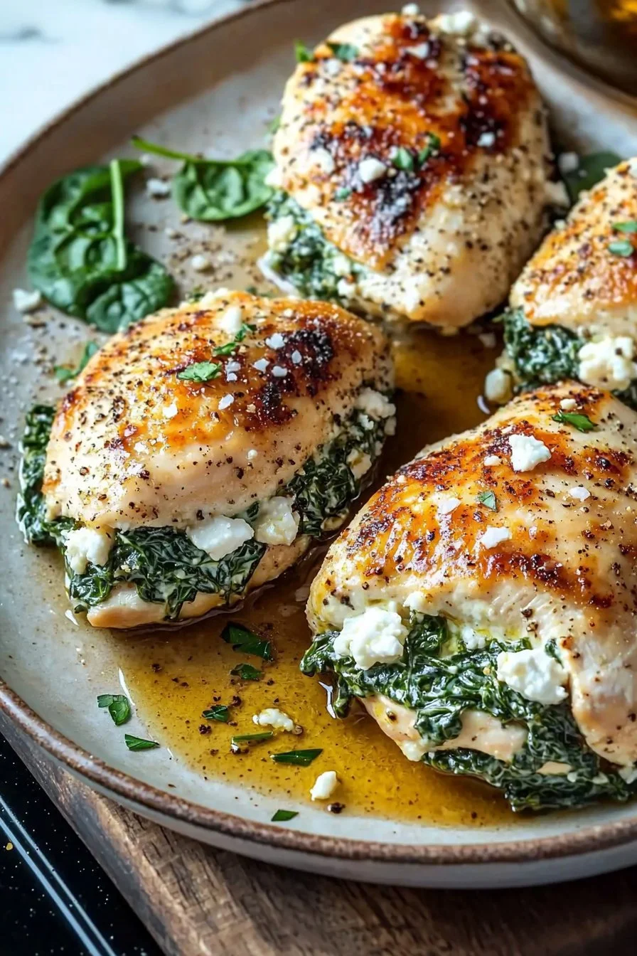 Spinach Feta Stuffed Chicken