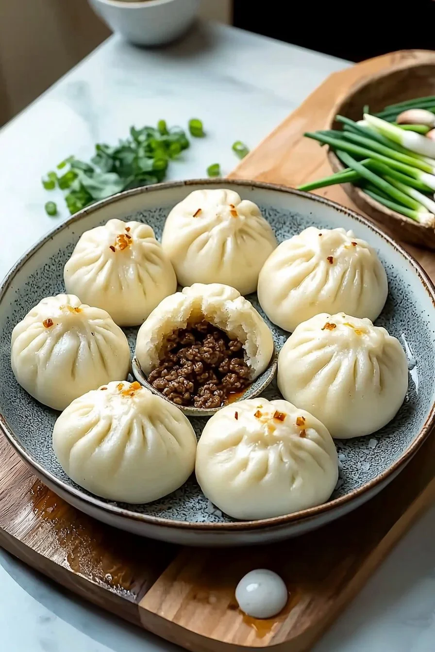 Steamed Stuffed Beef Buns