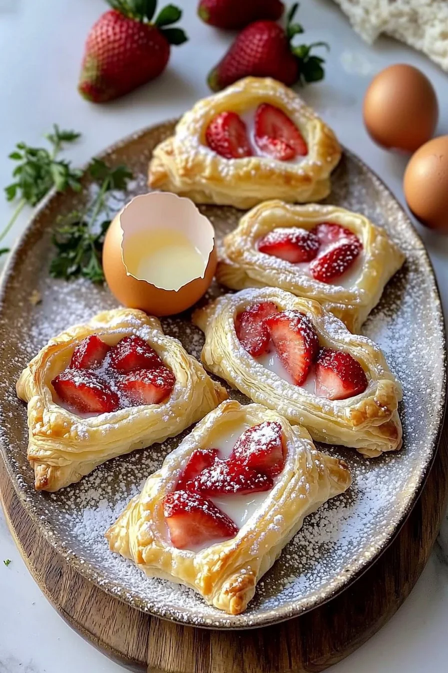 Strawberry Puff Pastry Danishes