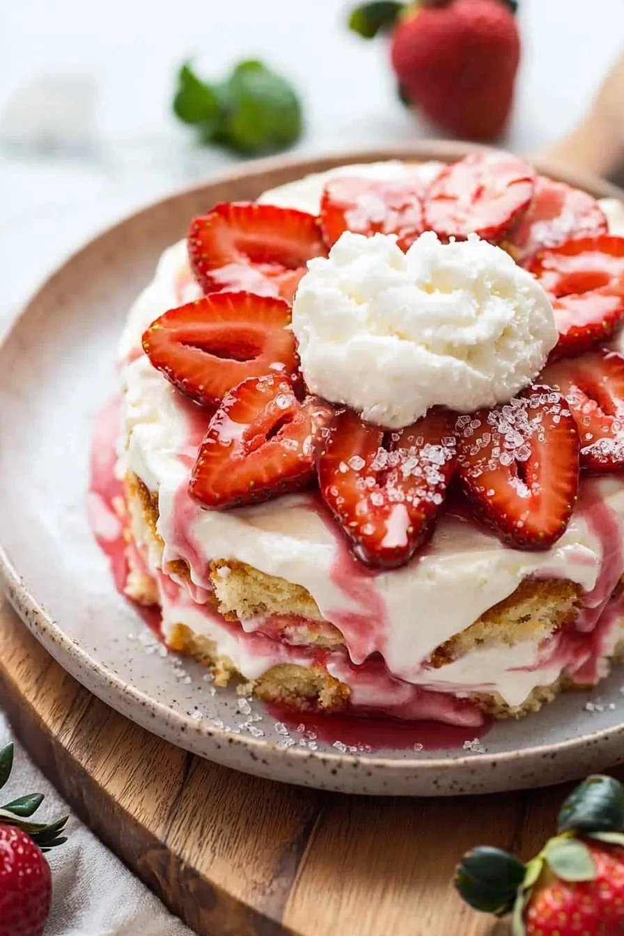 Strawberry Shortcake Ice Cream Cake