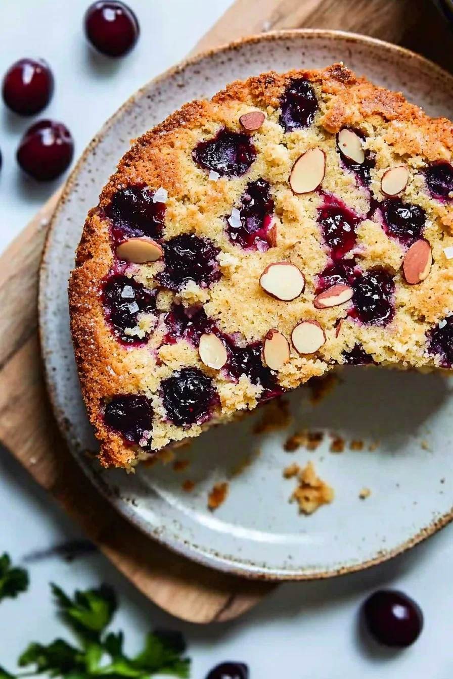 Sweet Cherry Almond Cake