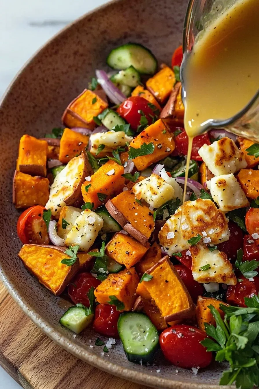 Sweet Potato and Halloumi Chopped Salad