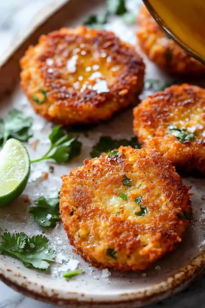 Delicious Thai prawns cake served with dipping sauce on a plate